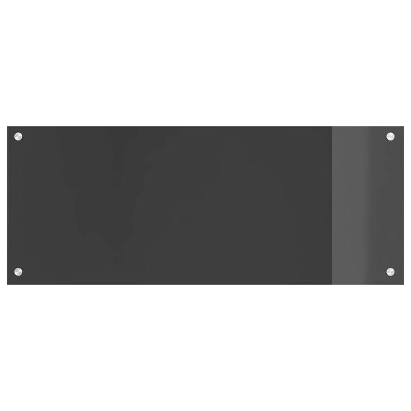 vidaXL Köksplånbak Mörkgrå 100 x 40 x 0,6 cm härdat glas