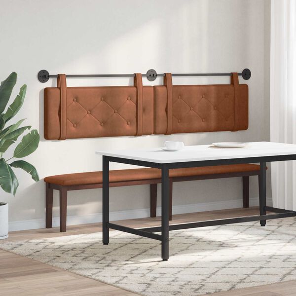 vidaXL brun V&auml;ggmonterad 2 pcs Brun 200 x 5 x 40 cm Sp&aring;nskiva