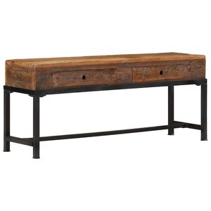 vidaXL Tv-b&auml;nk 110x30x46 cm massivt &aring;tervunnet tr&auml;