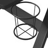 vidaXL Gamingskrivbord med ZZ-formade ben svart 110x60x75 cm