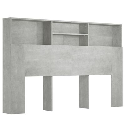 vidaXL Sänggavel med förvaring betonggrå 160x19x103,5 cm