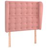 vidaXL S&auml;nggavel med kanter rosa 93x23x118/128 cm sammet