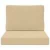 vidaXL Utomhus Soffa Kudde 2 pcs Beige Polyester