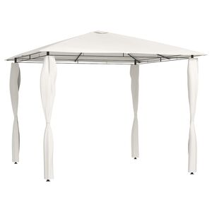 vidaXL Paviljong med stolpar 3x3x2,6 m gr&auml;ddvit 160 g/m&sup2;