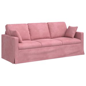 vidaXL Soffa Rosa 198 x 78 x 80 cm Sammet
