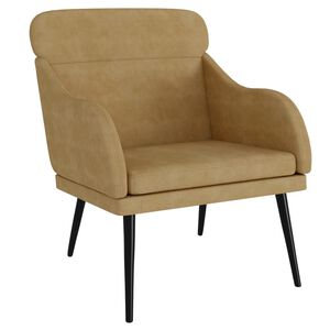 vidaXL F&aring;t&ouml;lj brun 63x76x80 cm sammet