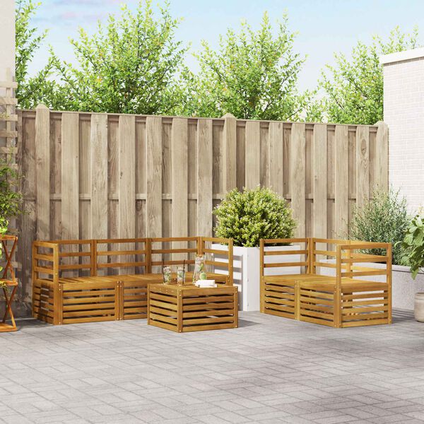 vidaXL Soffgrupper Massivt Akaciatr&auml;