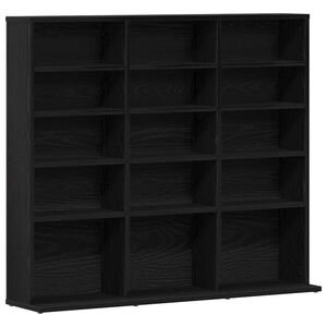 vidaXL CD-b&auml;nk svart ek 100x23x89,5 cm konstruerat tr&auml;