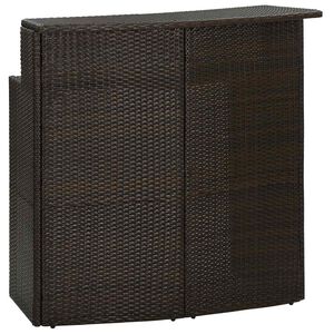 vidaXL Barbord f&ouml;r tr&auml;dg&aring;rd brun 120x55x110 cm konstrotting