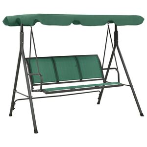 vidaXL Hammock gr&ouml;n 170 cm textilen & st&aring;l