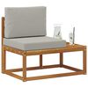 vidaXL Modulsoffa utomhus Naturf&auml;rg 91 x 63 x 73 cm Massivt Akaciatr&auml;