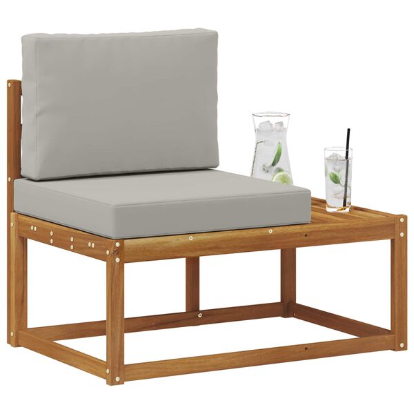 vidaXL Modulsoffa utomhus Naturf&auml;rg 91 x 63 x 73 cm Massivt Akaciatr&auml;