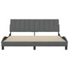 vidaXL Bed Frame without Mattress "Hanko" Dark Grey 180x200 cm Fabric