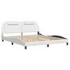 vidaXL Bed Frame "Viana" without Mattress White 180x200 cm Faux Leather