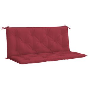 vidaXL B&auml;nkdyna f&ouml;r tr&auml;dg&aring;rden vinr&ouml;d 120x(50+50)x7 cm oxfordtyg