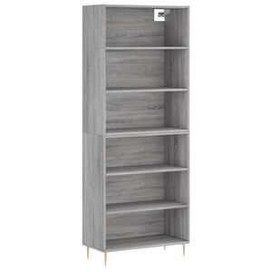 vidaXL H&ouml;gsk&aring;p betonggr&aring; 69,5x32,5x180 cm konstruerat tr&auml;