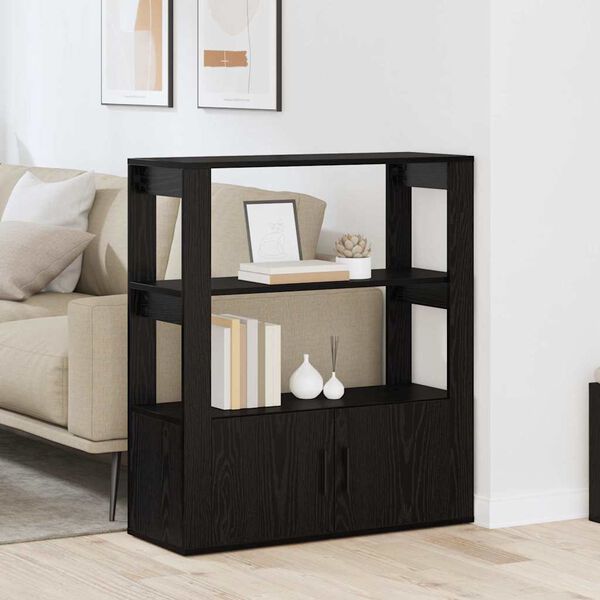 vidaXL Sideboard Svart ek 30 x 80 x 90 cm Konstruerat tr&auml;