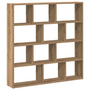 vidaXL V&auml;ggmonterad kubhylla 12 fack artisan ek konstruerat tr&auml;