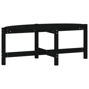 vidaXL Soffbord svart 118x63x45 cm massiv furu