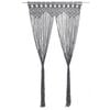 vidaXL Gardin makram&eacute; antracit 140x240 cm bomull