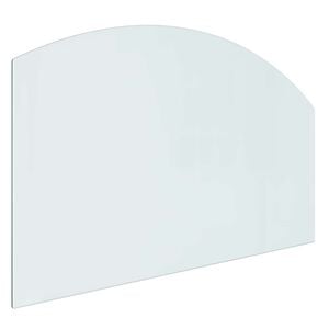 vidaXL Glas eldstad platta Transparent 100 x 60 cm Glas