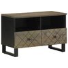 vidaXL Tv-b&auml;nk svart 70x33x46 cm massivt mangotr&auml;