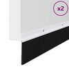 vidaXL Skruvmonterade dörrborsttätningslister 2 pcs Vit 100 cm