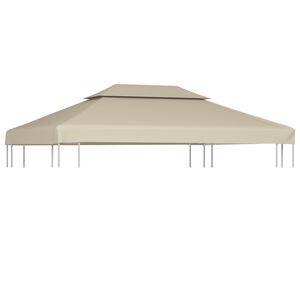 vidaXL Paviljongtak 310 g/m&sup2; 3 x 4 m beige