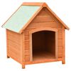 vidaXL Hundkoja massiv furu & grantr&auml; 72x85x82 cm