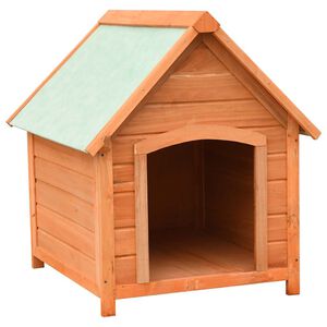 vidaXL Hundkoja massiv furu & grantr&auml; 72x85x82 cm