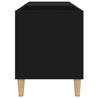 vidaXL Stereobänk svart 84,5x38x48 cm konstruerat trä