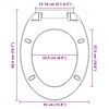 vidaXL Toalettsits mjuk stängning aprikos oval