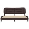vidaXL Bed Frame without Mattress "Hvar" Dark Brown 180x200 cm Fabric