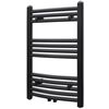 Handdukstork centralv&auml;rme element b&aring;ge 500 x 764 mm svart