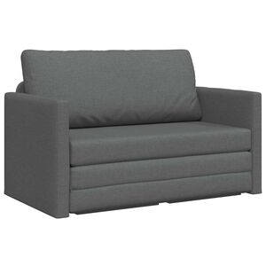 vidaXL Soffs&auml;ng M&ouml;rkgr&aring; 124 x 71 x 78 cm tyg