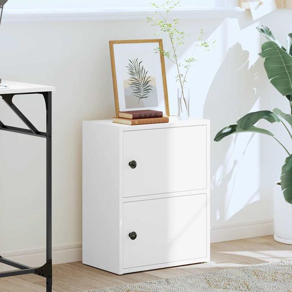 vidaXL Bokhylla vit 40x24x52 cm konstruerat tr&auml;