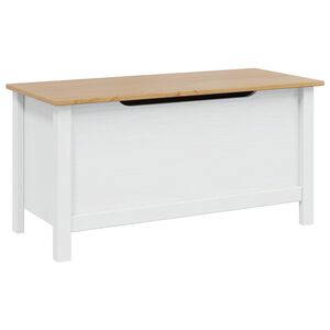 vidaXL F&ouml;rvaringsl&aring;da HILL Vit och honung brun 90 x 40 x 45 cm