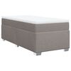 vidaXL Rams&auml;ng med madrass taupe 100x200 cm tyg