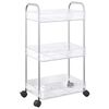 vidaXL F&ouml;rvaringsvagn 3-v&aring;nings transparent 37x28x68 cm akryl