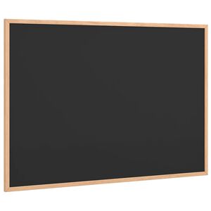 vidaXL Griffeltavla med massiv fururam svart 80x55 cm