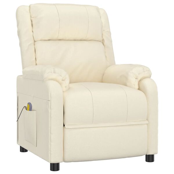 vidaXL Massagef&aring;t&ouml;lj gr&auml;ddvit konstl&auml;der