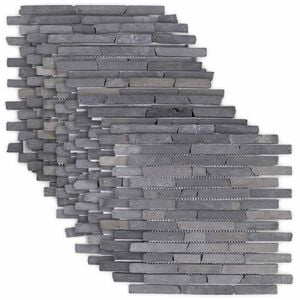 vidaXL Mosaikplattor Gr&aring; 30 x 30 cm Marmor