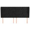 vidaXL S&auml;nggavel med kanter svart 183x23x118/128 cm sammet