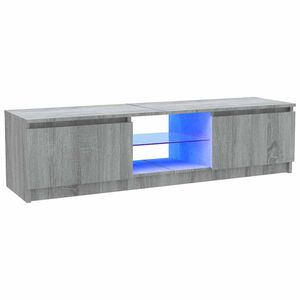 vidaXL TV-b&auml;nk med LED-belysning gr&aring; sonoma 120x30x36 cm