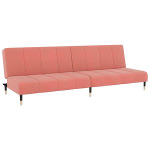 vidaXL B&auml;ddsoffa 2-sits rosa sammet