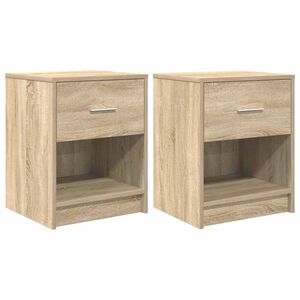 vidaXL S&auml;ngbord 2 st med l&aring;da sonoma-ek 40x34x50 cm