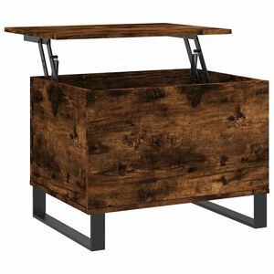 vidaXL Soffbord r&ouml;kf&auml;rgad ek 60x44,5x45 cm konstruerat tr&auml;