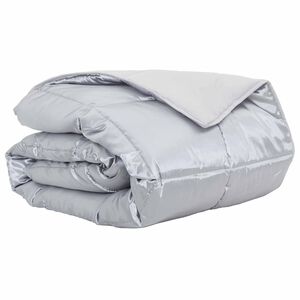 vidaXL Sommar Duvet Silver 135 x 200 cm Satin och Mikrofiber