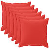 vidaXL Kudd&ouml;verdrag 6 st HOUTEN R&ouml;d 50 x 50 cm Polyester