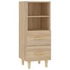 vidaXL Sk&aring;p sonoma-ek 34,5x34x90 cm konstruerat tr&auml;